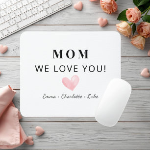 Trendiges Personalisiertes Mama Wir Lieben Dich Ma Mousepad