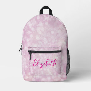 Trendiges Pink-Bokeh Bedruckter Rucksack