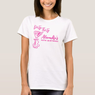 Trendiges Pink Dirty Thirty 30. Geburtstag T-Shirt