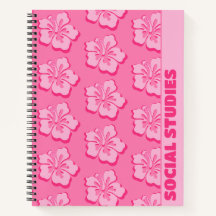 Trendiges Preppy-Tropen-Blumen-Schulfach 