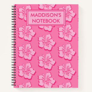 Trendiges Preppy-Tropen-Blumen-Schulfach  Notizbuch