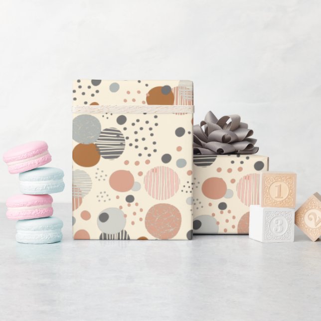 Trendiges Punktmuster Geschenkpapier (Babyparty)