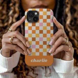 Trendiges Retro-Karo-Monogramm Case-Mate iPhone Hülle