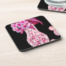 Trendiges Rosa-Ditsy-Blumenmuster