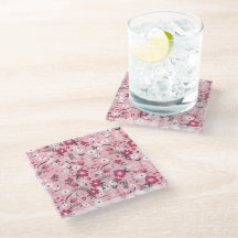 Trendiges Rosa Ditsy-Blumenmuster