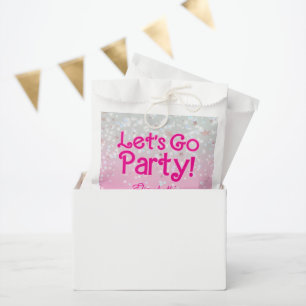 Trendiges Rosa Los geht's Party Geburtstag  Geschenktütchen