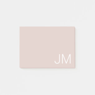 Trendiges Rosa Oversized Monogramm Anfangsbuchstab Post-it Klebezettel