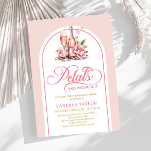 Trendiges Rosa und Gold laden zum Wasserfarben-Let Einladung