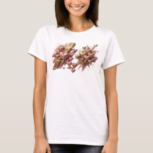 Trendiges rotes ABSTRACT ART individuelles T-Shirt