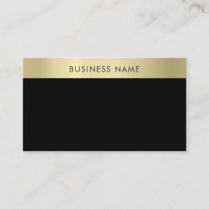 Trendiges Schwarz Gold Modernes Einfaches Template Visitenkarte