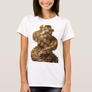 Trendiges Silber ABSTRACT ART Künstlerisches Motiv T-Shirt