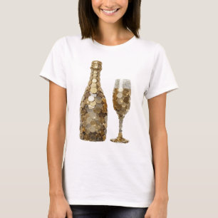 Trendiges Silber ABSTRACT ART Statement-Design T-Shirt