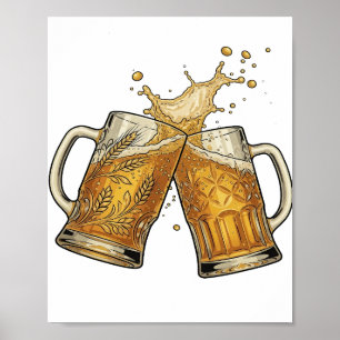 Trendiges Silber ZUM GUTEN GELEIT Zitat Design Poster