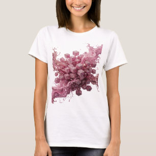Trendiges Silbernes ABSTRACT ART Grafik T-Shirt