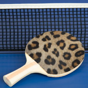 Trendiges, stilvolles Leopardenfell-Tierdruckmuste Tischtennis Schläger