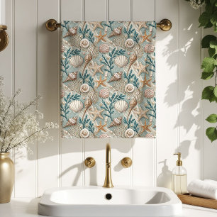 Trendiges Strandtuch Pastell Maritime Badeatmosphä Badhandtuch Set