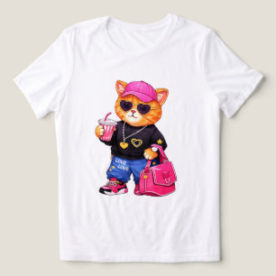 Trendiges süßes Katzen-Grafik-T-Shirt für Frauen Tri-Blend Shirt