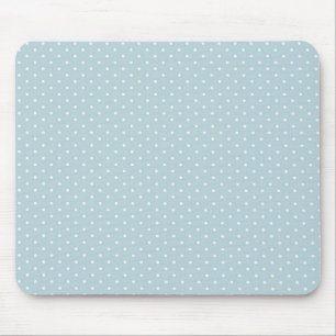 Trendiges süßes Mädchen Blau Weiße Punkte Muster Mousepad