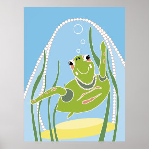 Trendiges Turtle Poster