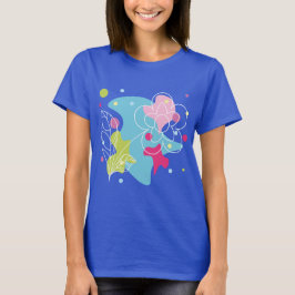 Trendiges Vektormuster einer sommerlichen Blume in T-Shirt
