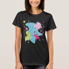 Trendiges Vektormuster einer sommerlichen Blume in T-Shirt