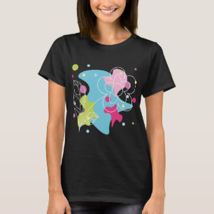 Trendiges Vektormuster einer sommerlichen Blume in T-Shirt