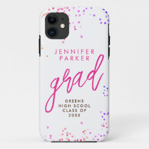 Trendiges Weiß Heiß Rosa Diplom Schriftzug Case-Mate iPhone Hülle