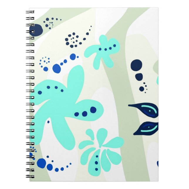 Trending abstrakte Muster helle Farbe Blumenblume Notizblock (Vorderseite)