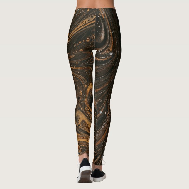 Trending Black Gold Leggings (Rückseite)
