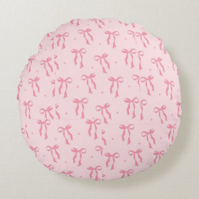 Trending Bow Round Coussin - Chic & Cosy Décor (Devant)