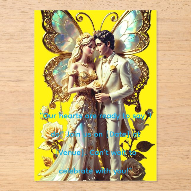 Trending Clear Acrylic Invitation Cards by Zazzle (Recto)