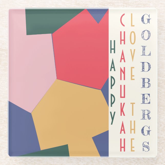 Trending Dreidels Glasuntersetzer (Vorderseite)