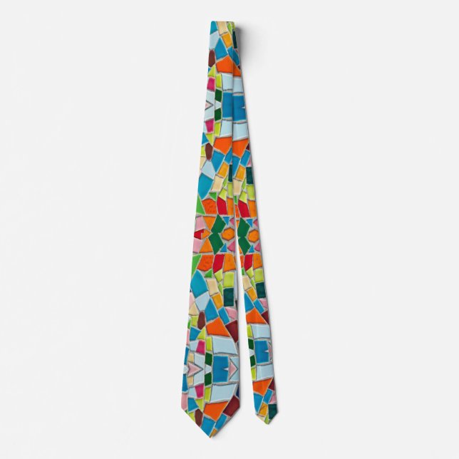 Trending FunkyTerrazzo Colorful Neck Tie Krawatte (Vorderseite)