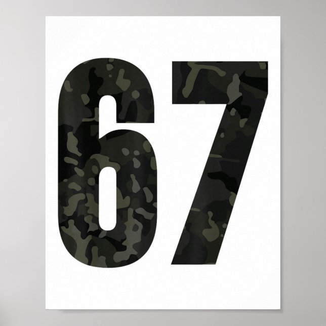 Trending Gen Alpha Sechs Sieben 6 7 Meme Cam Multi Poster (Vorne)