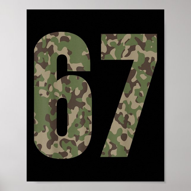 Trending Gen Alpha Sechs Sieben 6 7 Meme Cam Multi Poster (Vorne)