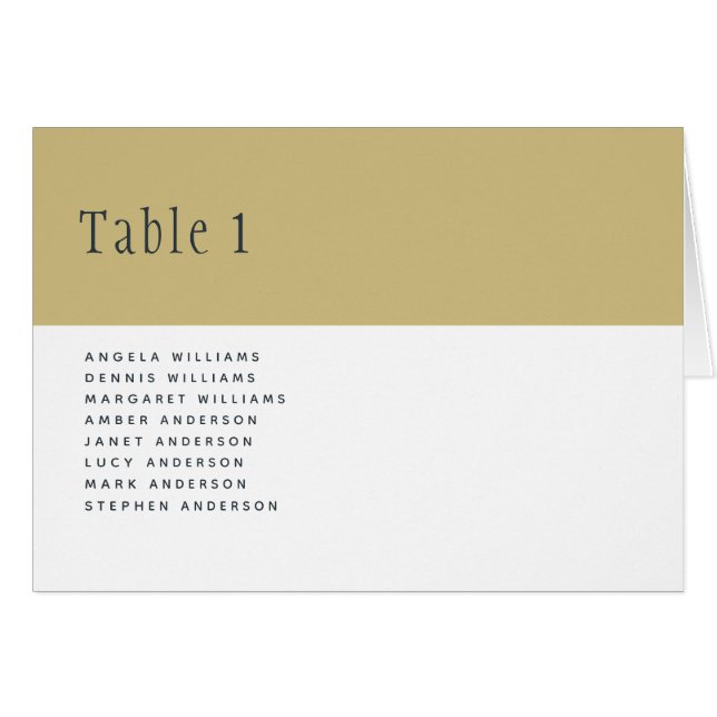 Trending Gold White Mariage - Noms des numéros de  (Devant Horizontal)