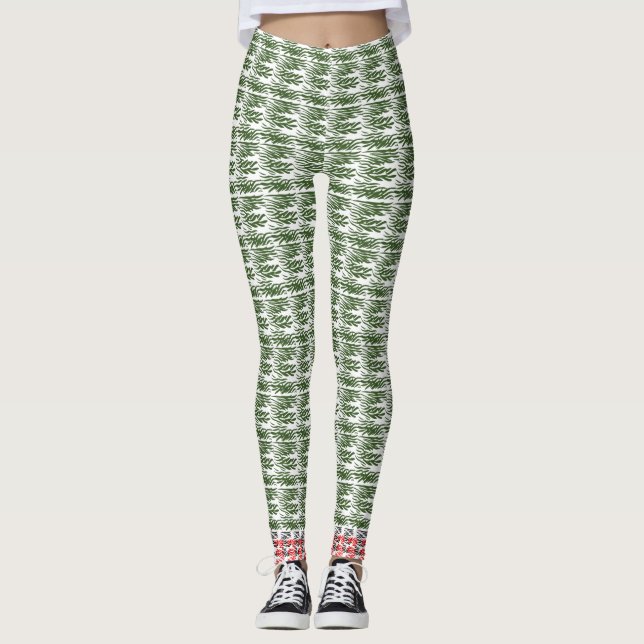 Trending Green Grass Capri Leggings (Vorderseite)