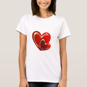 Trending Liebe Red Hearts Girlfriend Birthday Gift T-Shirt