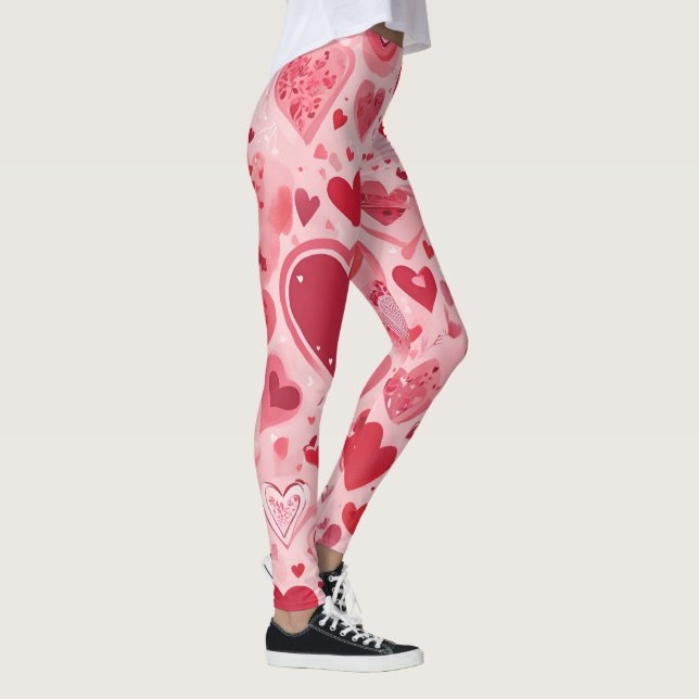 Trending Liebe Shape Designs Leggings (Rechts)