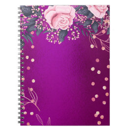 Trending Metallic Floral Stationery Budget Girly Notizblock