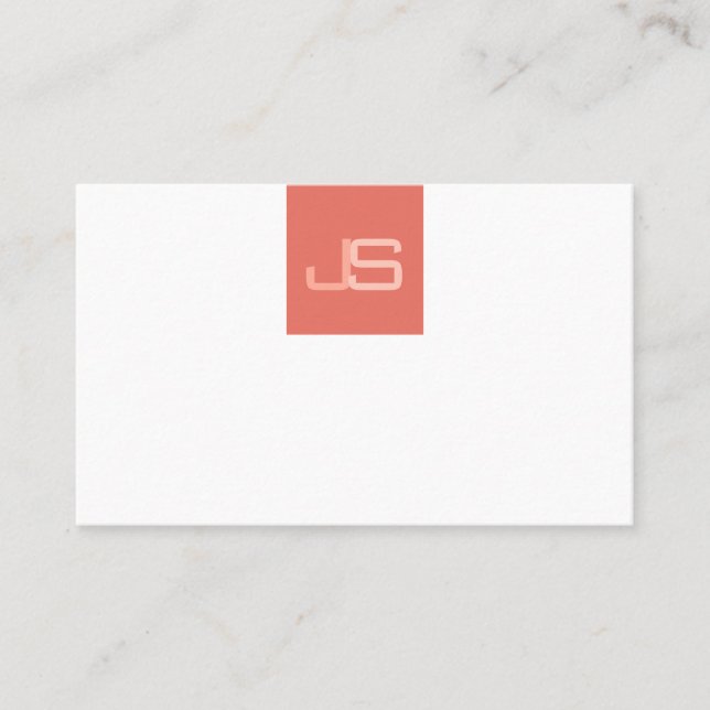 Trending Modern Monogram Elegant Template Visitenkarte (Vorderseite)