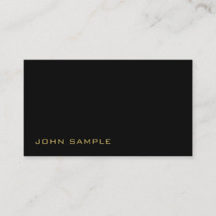 Trending Modern Monogram Stylish Black Gold Visitenkarte