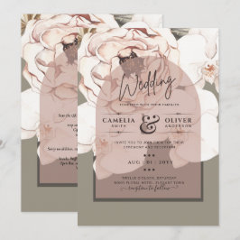 Trending MOSS BLUSH WEDD Sage Dusty Pink Einladung