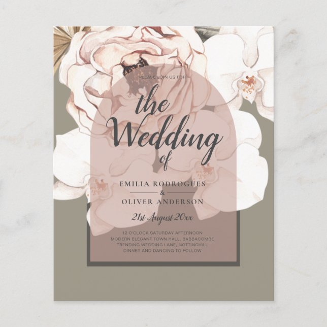 Trending MOSS BLUSH WEDD Sage Dusty Pink Flyer (Vorne)