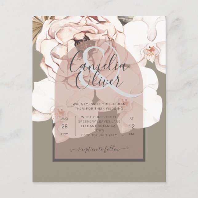 Trending MOSS BLUSH WEDD Sage Dusty Pink Flyer (Vorne)