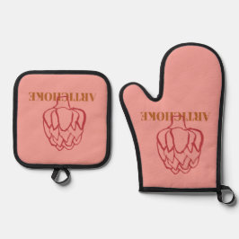 Trending Obst und Gemüse Illustrationen Ofenhandschuh & Topflappen-Set