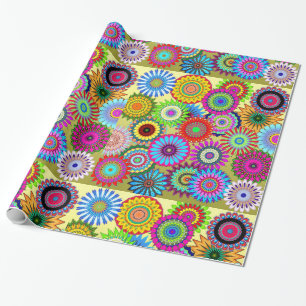 Trending Psychadelic Blume Power Druckzubehör Geschenkpapier