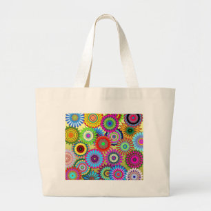 Trending Psychadelic Blume Power Druckzubehör Jumbo Stoffbeutel