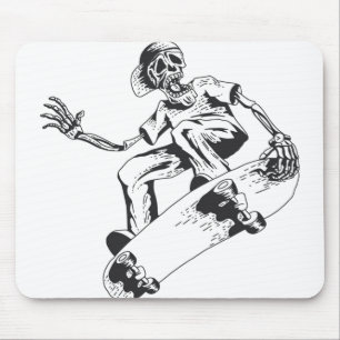 Trending Skaten Skeleton Play Skateboard Mousepad