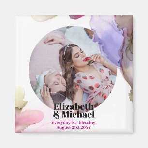 Trending Watercolor FOTO Geschenk Moody Magnet